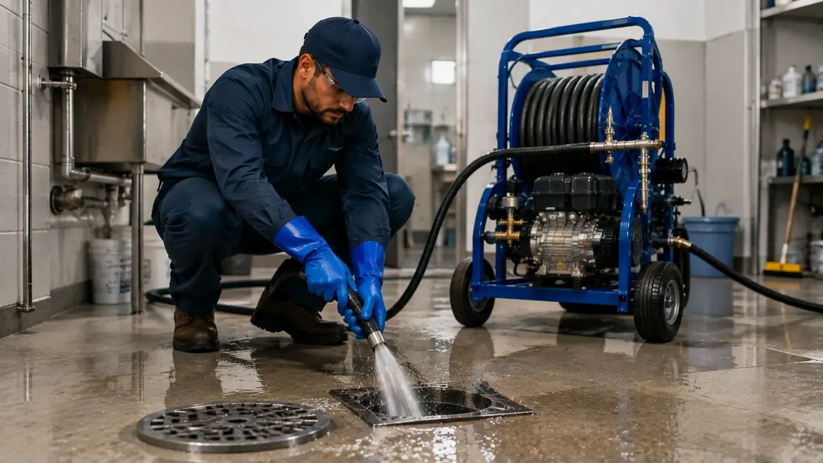 Floor Drain Hydro Jet Cleaning in Wildomar