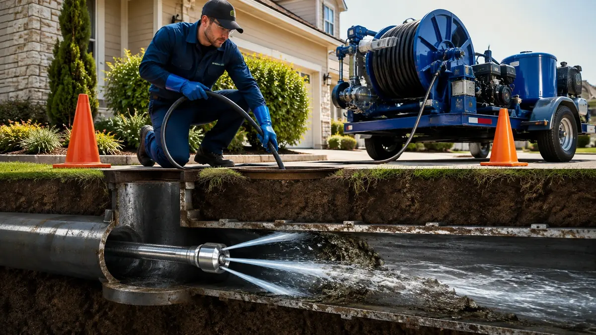 Main Sewer Line Hydro Jet Cleaning in Wildomar