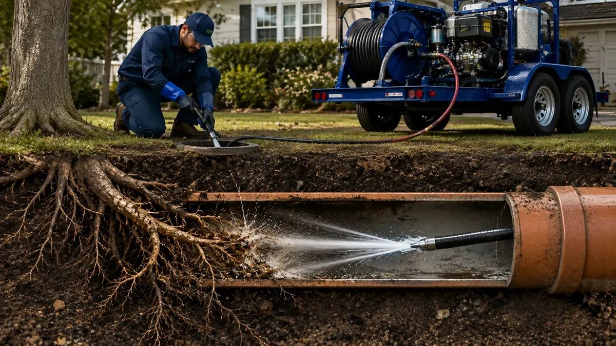 Tree Root Removal with Hydro Jetting in Wildomar